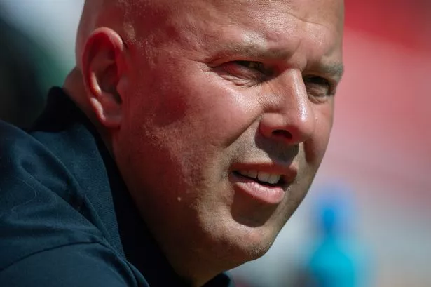 Liverpool head coach Arne Slot during the pre-season friendly against Sevilla at Anfield on August 11 2024